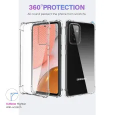 Samsung A72 Clear Bumper Case TPU Cover Protective with Minimalist Design, Crystal Clear