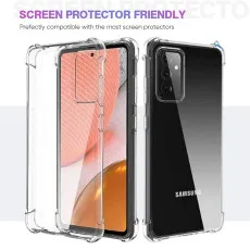 Samsung A72 Clear Bumper Case TPU Cover Protective with Minimalist Design, Crystal Clear