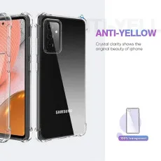 Samsung A72 Clear Bumper Case TPU Cover Protective with Minimalist Design, Crystal Clear