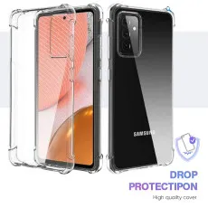 Samsung A72 Clear Bumper Case TPU Cover Protective with Minimalist Design, Crystal Clear