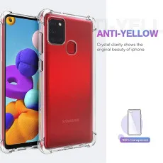 Samsung A21s Bumper Case with Minimalist Design, Shockproof Slim Cover, Crystal Clear