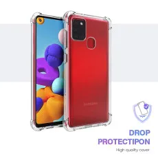 Samsung A21s Bumper Case with Minimalist Design, Shockproof Slim Cover, Crystal Clear
