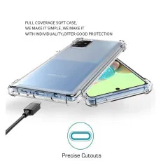 Samsung A71 5G Bumper Clear Cover Protective Bumper with Minimalist Design, Shockproof Slim, Crystal Clear