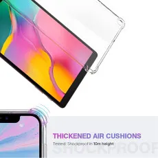 Case For Samsung Tab A 10.1 2019 Bumper Cover Shockproof TPU Silicon Transparent Cover For T510 T515 SM-T510/T515