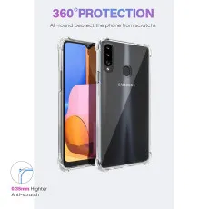 Samsung A20s Case UK with Minimalist Design, Shockproof Slim Cover, Crystal Clear