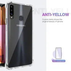 Samsung A20s Case UK with Minimalist Design, Shockproof Slim Cover, Crystal Clear