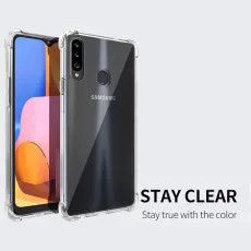 Samsung A20s Case UK with Minimalist Design, Shockproof Slim Cover, Crystal Clear