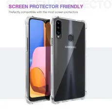 Samsung A20s Case UK with Minimalist Design, Shockproof Slim Cover, Crystal Clear