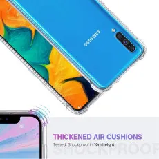 Samsung A30s Bumper Clear Case Cover Minimalist Design, Shockproof Slim Crystal Clear