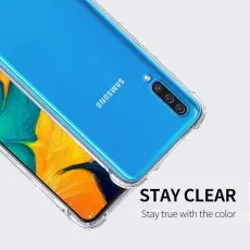 Samsung A30s Bumper Clear Case Cover Minimalist Design, Shockproof Slim Crystal Clear