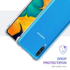 Samsung A30s Bumper Clear Case Cover Minimalist Design, Shockproof Slim Crystal Clear