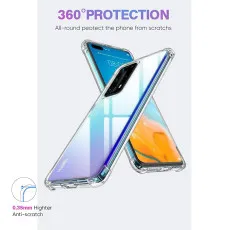 Huawei P40 Bumper Case Ultra Thin Soft TPU Cover, Crystal Clear