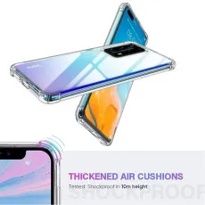 Huawei P40 Bumper Case Ultra Thin Soft TPU Cover, Crystal Clear