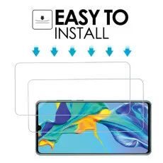Huawei P30 Screen Protector Tempered Glass Scratch Resistant Crystal Clear - (2 Pack)