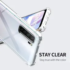 Huawei P40 lite 5G Bumper Clear Slim Case, Crystal Clear