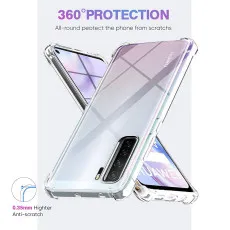 Huawei P40 lite 5G Bumper Clear Slim Case, Crystal Clear