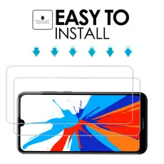Huawei Y7 Prime 2019 Screen Protector Tempered Glass Highly Durable (2 Pack)