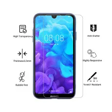 Huawei Y5 2019 Screen Protector Scratch Resistant Tempered Glass (2Pack)