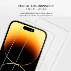 iPhone 15 Pro Max Screen Protector Crystal Clear 2 Pack Tempered Glass