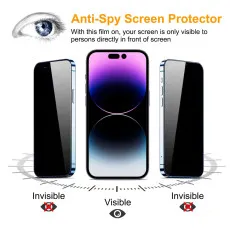 iPhone 15 Pro Max Privacy Screen Protector Tempered Glass