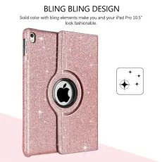 Case for iPad 10.2 9th Gen 360 Bling Rose For iPad (A2603, A2604) 2021 Magnetic Flip Cover