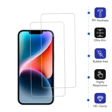 iPhone 15 Plus Screen Protector Shockproof Tempered Glass 2Pack