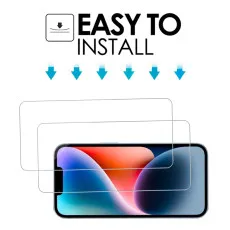 iPhone 15 Plus Screen Protector Shockproof Tempered Glass 2Pack