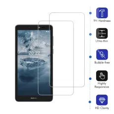 Nokia C2 2nd Edition Screen Protector Tempered Glass 2.5D Glass Protector