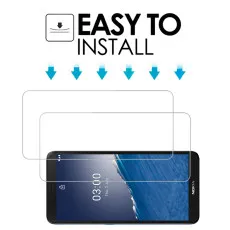 Nokia C3 Screen Protector Crystal Clear Tempered Glass