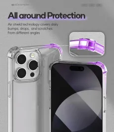 Clear Case For iPhone 15 Plus Bumper Soft Silicone Tpu Clear Gel Cover
