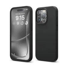 iPhone 15 Pro Silicone Black Case.