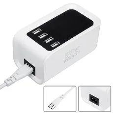 Universal 4 USB 20W Fast Charging Hub Splitter Charger Station For Smartphone