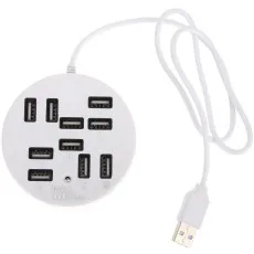 8 Ports USB 2.0 Portable Round Hub High Speed