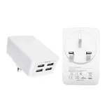 4 Port USB Charger Smart iQ Adaptor Travel Adapter Fast Quick Charge UK Plug