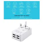 4 Port USB Charger Smart iQ Adaptor Travel Adapter Fast Quick Charge UK Plug