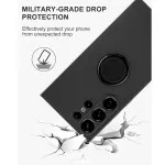 Samsung S24 Ultra Ring Case Shockproof Protective Cover-Black