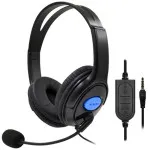 Black Wired Headphones With Noise Cancelling Microphone Gaming Headset For PC Mobile