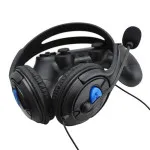 Black Wired Headphones With Noise Cancelling Microphone Gaming Headset For PC Mobile