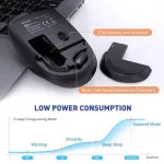 V8 Slim Wireless Silent Mouse 2.4G with Nano Receiver for Laptop/ PC /Mack Book (Black)