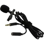 Clip-on Lapel Lavalier Microphone 3.5mm Jack Hands-free Mini Wired Condenser Mic