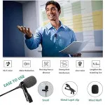 Clip-on Lapel Lavalier Microphone 3.5mm Jack Hands-free Mini Wired Condenser Mic