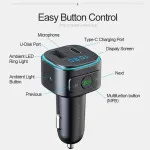 USB To Type C Car Charger Adapter 18W Bluetooth Transmitter