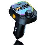 Universal Bluetooth & FM Transmitter Adapter 2USB & Type C MP3 Player Charger