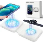 Dual Wireless iPhone And Apple Watch Charger 2-in-1 Non slip Mat Foldable Charging Station