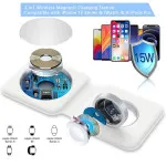 Dual Wireless iPhone And Apple Watch Charger 2-in-1 Non slip Mat Foldable Charging Station