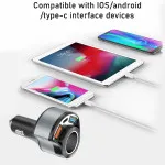 4-In-1 Car Phone 5V-3A Socket Splitter Power Hub Adapter & 2USB Type C Charger For Car UK