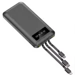 Portable Power Bank With Built in Cables 10000mAh Battery Pack Adapter For Phones