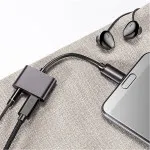 2 In1 Usb Type C Adapter To 3 5 Jack Headphone Charging Splitter Audio Aux Cable UK