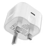 Fast USB Type C 3 Pin Wall Plug Charger Adapter 20W Power Charging For iPhone / Phone UK