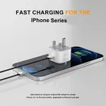 Fast USB Type C 3 Pin Wall Plug Charger Adapter 20W Power Charging For iPhone / Phone UK